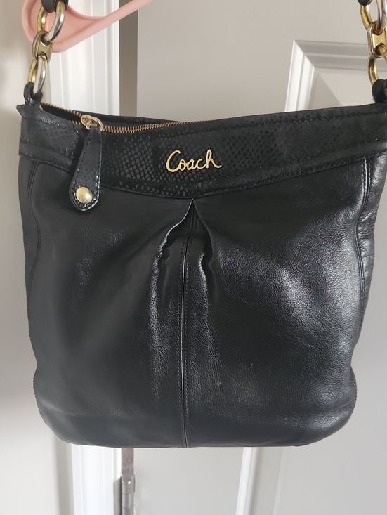 Coach Handbags - Vintage Coach Ashley Hobo Black Snake Bag